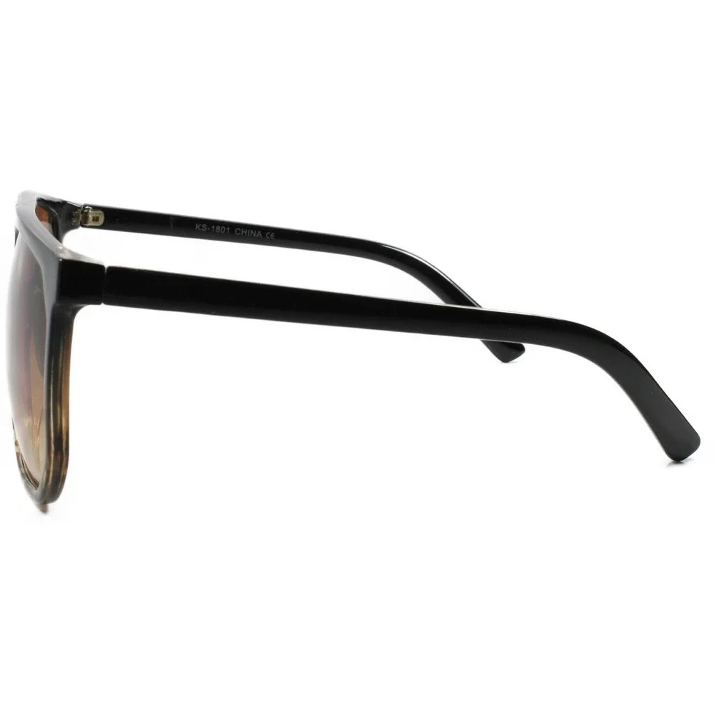 Oversized Classic Retro Hip Hop Rapper Style Sunglasses Black & Tortoise Frame
